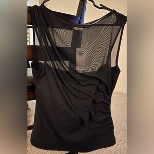 NWT Abercrombie & Fitch Mesh Ruched Top